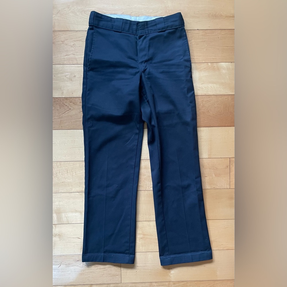 Dickies Blue Dress Pants Tailored Straight Leg